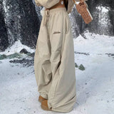 Women's Fleece Wide-Leg High-Waist Pants