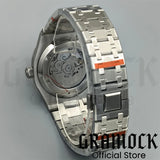 Gramock 41mm NH70 Watch Hollowed Out Dial Sapphire Crystal With Green Luminous NH70 Automatic Mechaninal Movement Waterproof