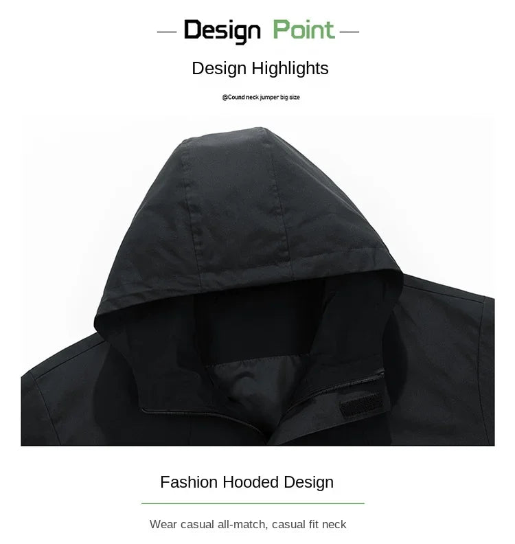 Men's Windbreaker Jacket – Plus Size Casual Outerwear