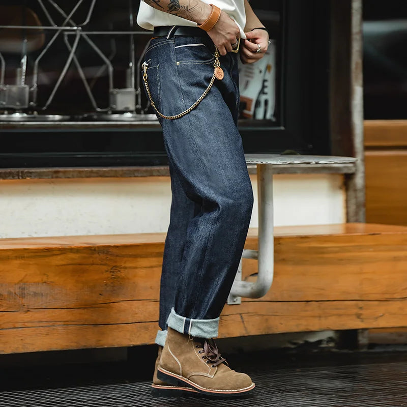 MADEN 13.5oz Selvedge Raw Denim Jeans – Men's Straight Fit