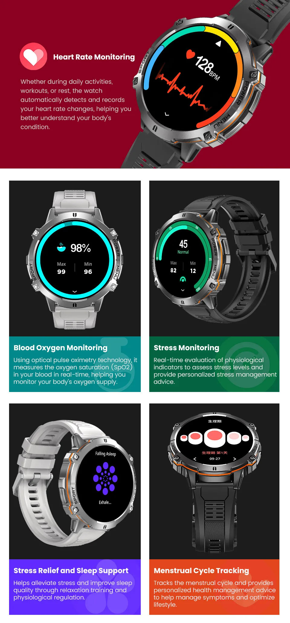 2026 Military Tank X3 Smart Watch | 1000mAh | AMOLED