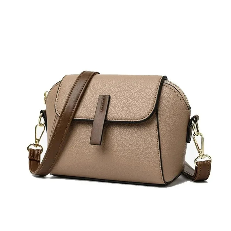 Women Solid Color PU Flap Crossbody Shoulder Bag Casual Daily Wear Versatile Fashion Handbag For Outdoor