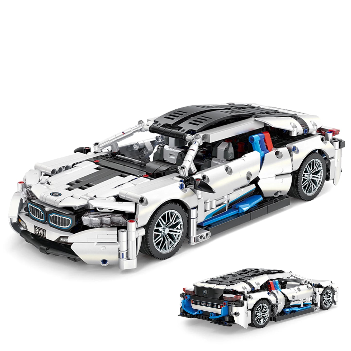 1:14 Scale Racing Car Technical Building Blocks Set 1208PCS Model Car Kit Hobby Collectible Display Toy Birthday Christmas Gift