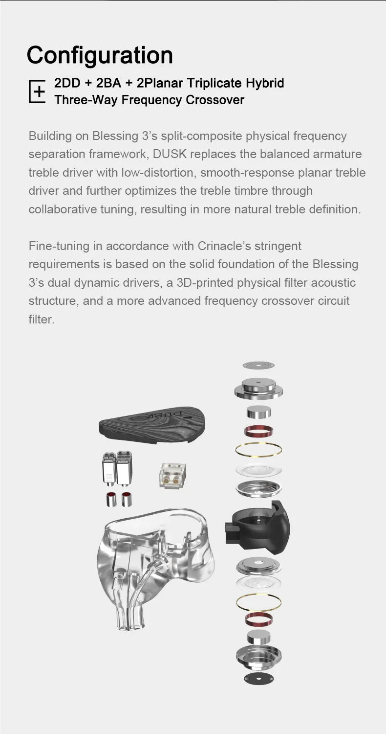 Moondrop x Crinacle Dusk – Hybrid Tribrid In-Ear Monitor