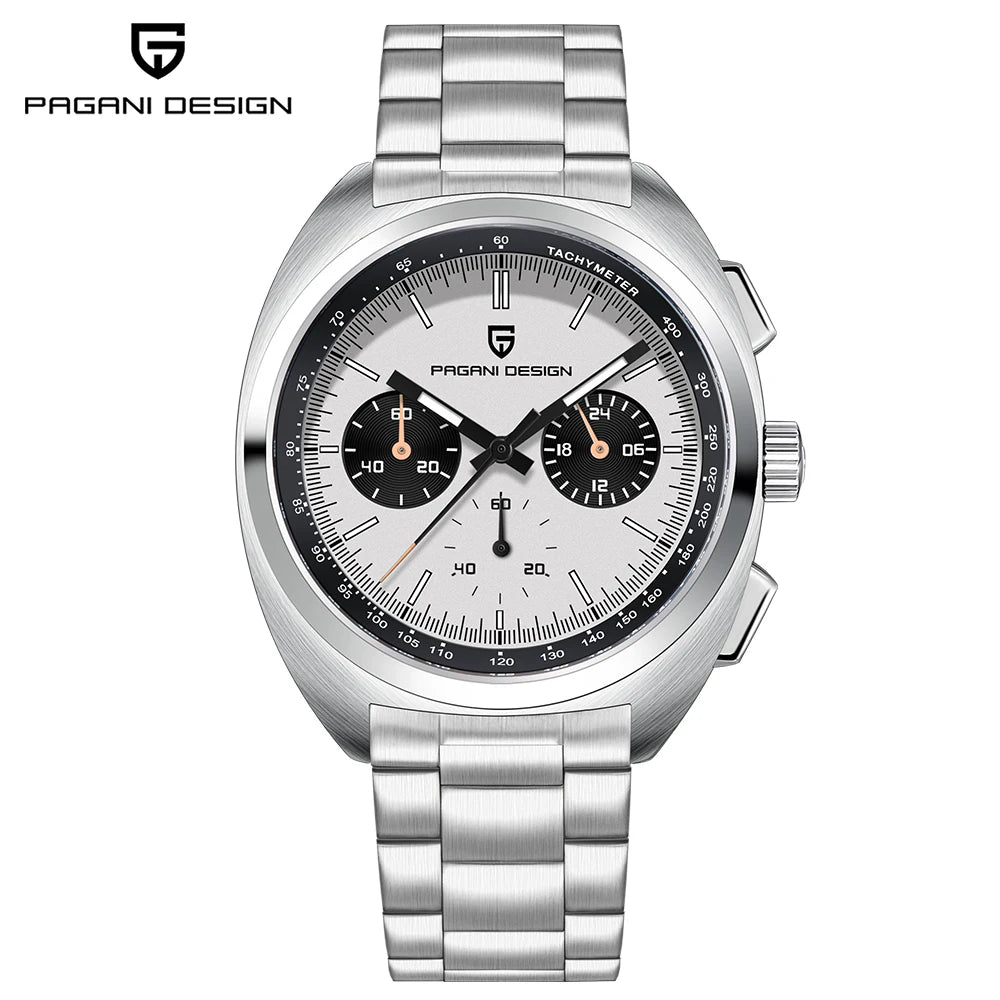 2026 New PAGANI DESIGN Turtle Back Luxury Quartz Watch for Men Fashion Sports Chronograph Men's Watch Luminous Leather strap