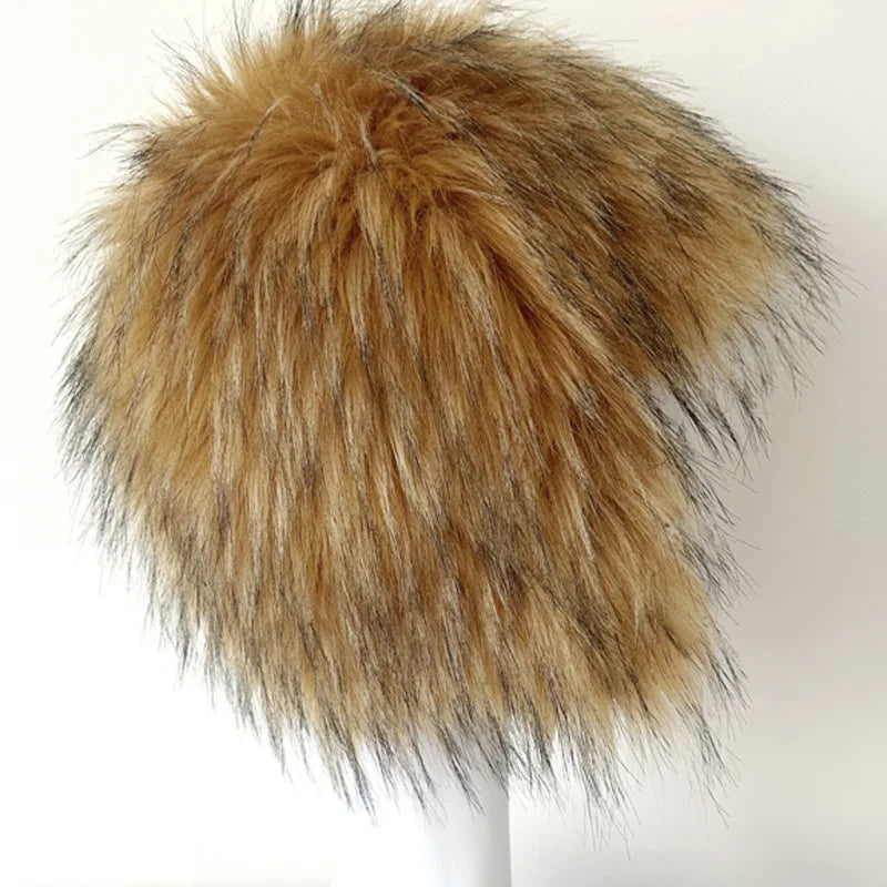 Fluffy Faux Fox Fur Trapper Hat Women pilot Hat Bomber hat men ski cap winter hat thickened warm шапка ушанка Beanies Bonnet