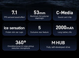 MCHOSE X9 Wireless Headworn Game 7.1 Headset Bluetooth 2.4G Three Mode 53mm Aluminum Foil Polymer Diaphragm eSports Gift Headset