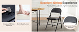 JHK Faux Leather Folding Chair Set of 2 | Elegant & Sturdy