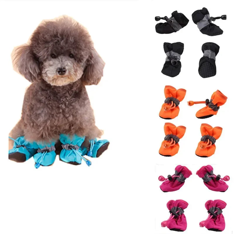 Dog Boots – Waterproof, Non-Slip & Reflective (4 Pcs)