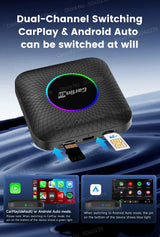 2026 CarlinKit 3-in-1 Wireless CarPlay & Android Auto AI Box