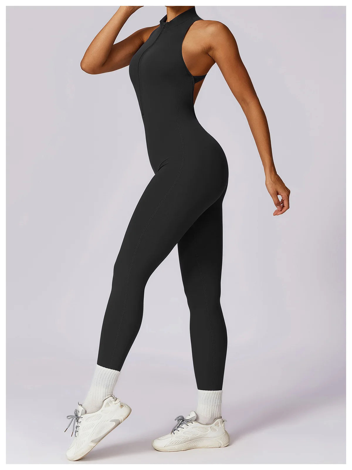 V-Back Athletic Yoga Jumpsuit