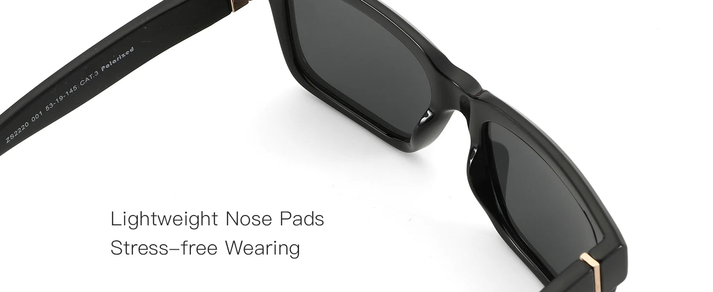 ZENOTTIC Retro Rectangle Sunglasses for Men Women Polarized UV400 Protection Classic Trendy Driving Sun Glasses
