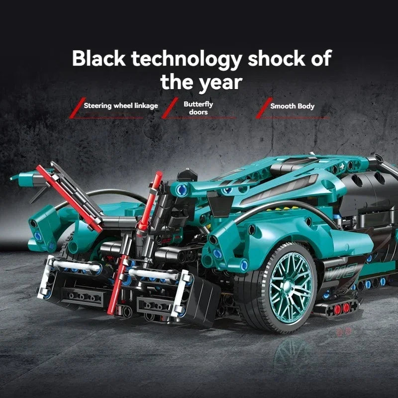 Creative DIY Racing Car Model Building Bricks Kit Advanced MOC Construction Toys for Adults Boys Girls Holiday Gift Idea