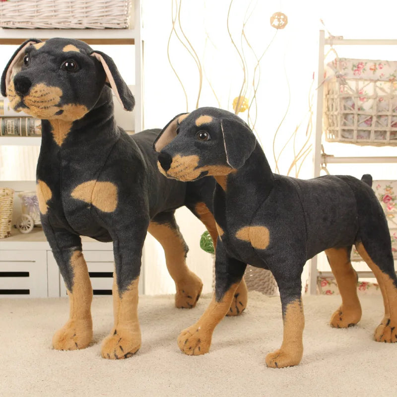 Lifelike Dog Plush Toy 70cm Giant Realistic Animals Stuffed Rottweiler Dog Plush Toys Home Decoration Gift For Children