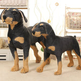 Lifelike Dog Plush Toy 70cm Giant Realistic Animals Stuffed Rottweiler Dog Plush Toys Home Decoration Gift For Children