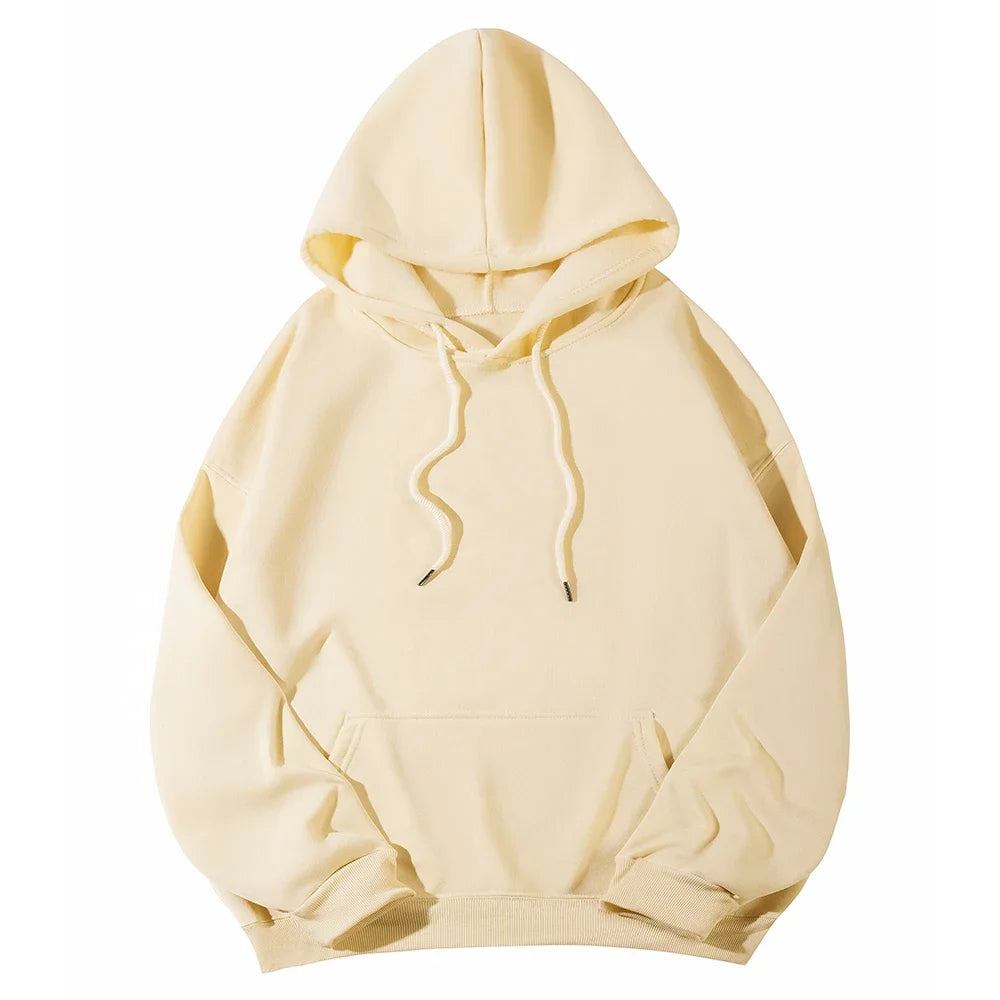 Autumn Winter Fleece Hoodies Fashion Casual Sweatshirts Men Women Harajuku Warm Oversized Pullovers 11 Colors Hip Hop Streetwear