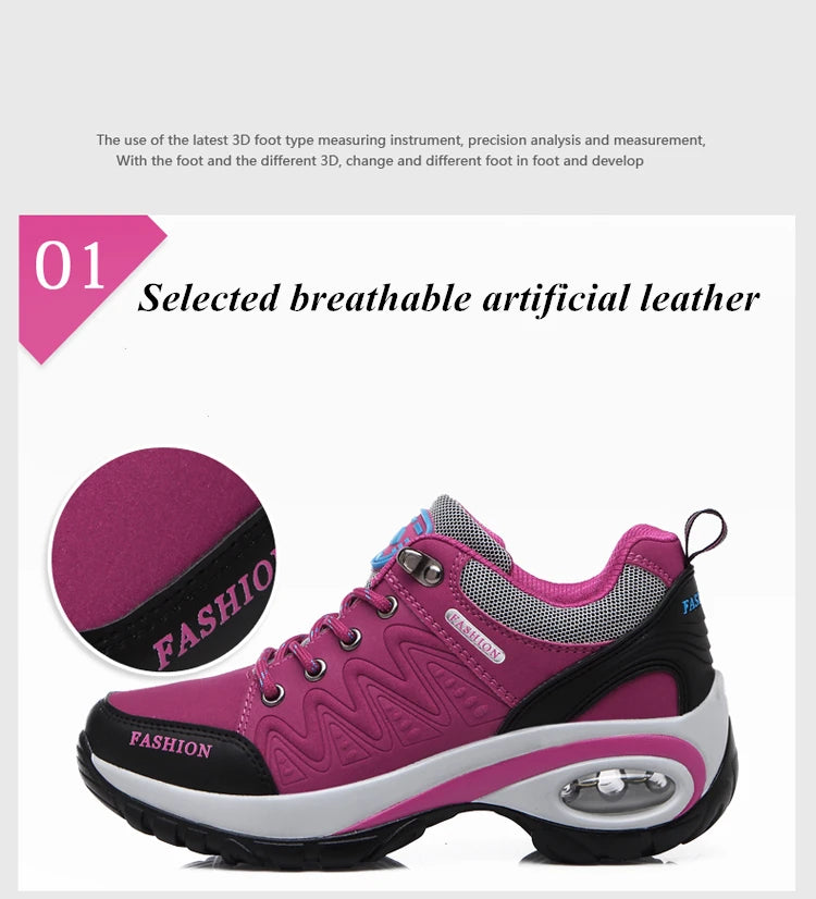 SALUDAS women casual sneakers Non-slip thick-soled height-enhancing casual running shoes light walking sheos