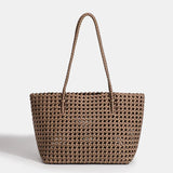 Nylon Bucket Bag Women Shoulder Strap Handbag Woven Tote Luxury Designer Medium Size