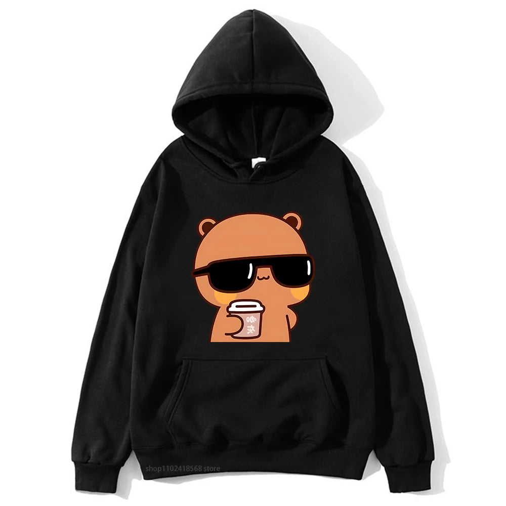 Bubu Dudu Couple Hoodies – Kawaii Cartoon Fleece Pullover
