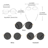 GCV Brand Hot Sale Avant-Garde Personality Women Female Gorgeous Sunglasses Round Frame Glasses Fashion Punk Style New Metal