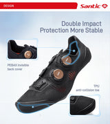 Santic Road Cycling Shoes Carbon Fiber Road Lock Shoes 14 Hardness Competition Ultra Light Cycling Shoes Suitable