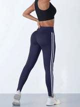 High-Waist Side Stripe Performance Leggings