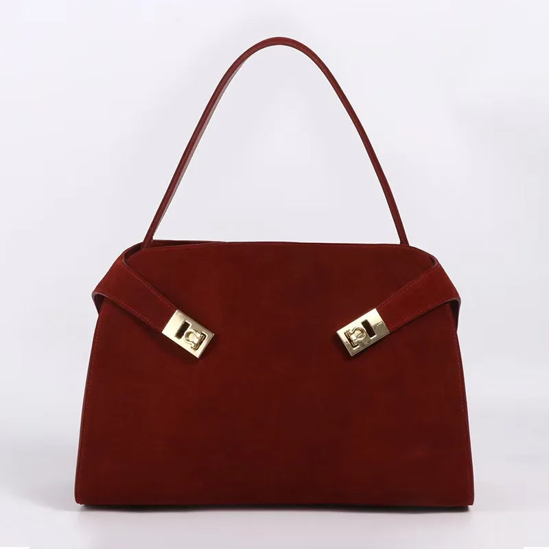 Niche Light Luxury High-end Leather Large-capacity First-layer Cowhide Women's Handbag Tote Bag Commuter Leisure Versatile