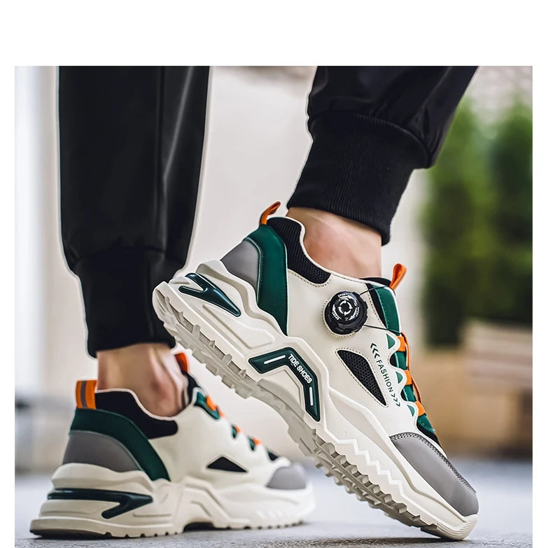 Men's Rotating Buckle Casual Sports Sneakers