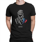 Grunge Motorcycle Graphic Cotton T-Shirt — Men's 2D Print Streetwear Tee