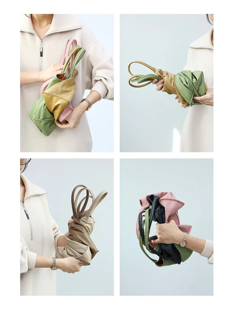 Women Genuine Leather Tote Luxury Light Weight And Comfortable To Use Handbag Colorful Soft Shopping Bags