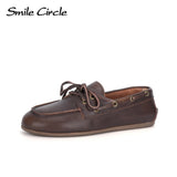 Women's Genuine Leather Moccasin Boat Shoes | Elegant Flats