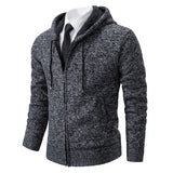 Men’s Fleece-Lined Stand Collar Cardigan