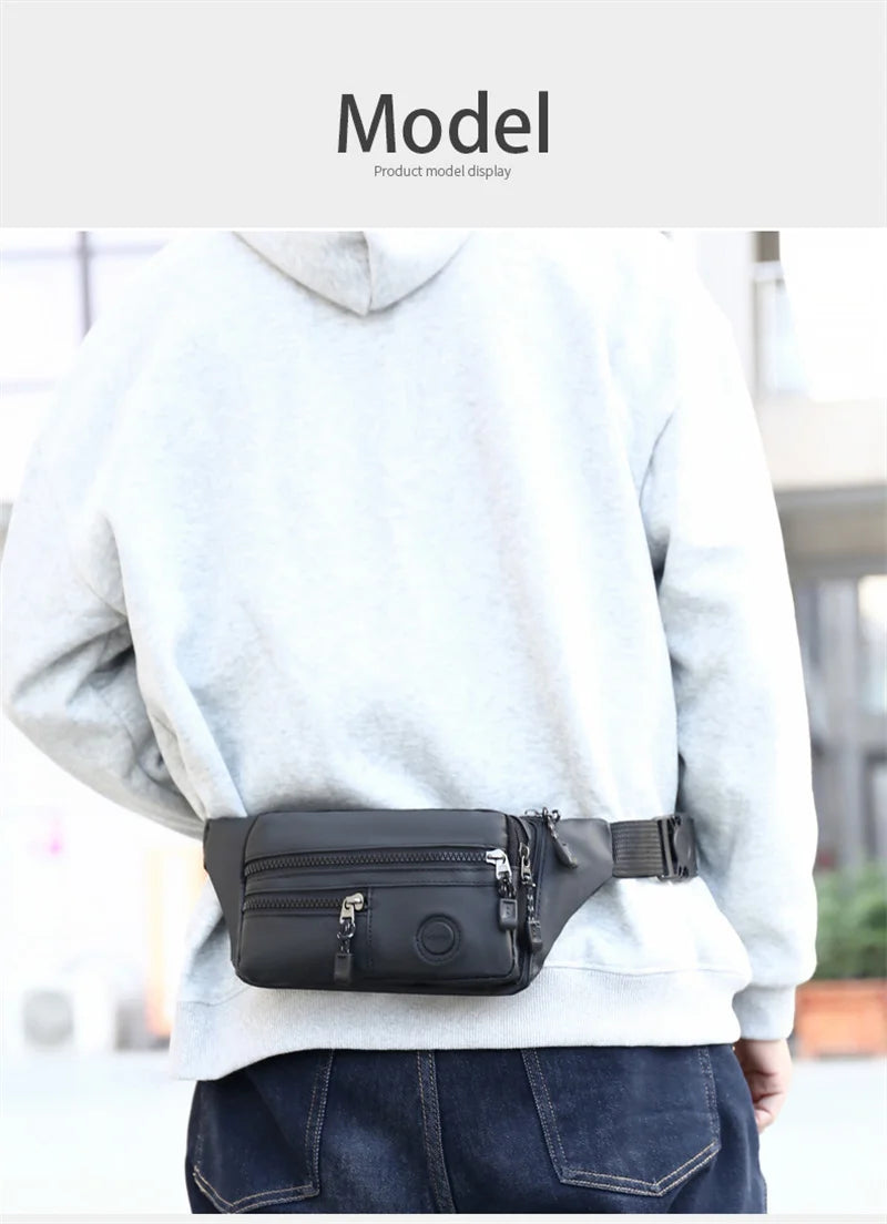 Fashion Unisex Waterproof Waist Bag Pack Male Belt Pouch Ladies Kangaroo Hip Phone Work Purse - Travel Gear for Men and Women