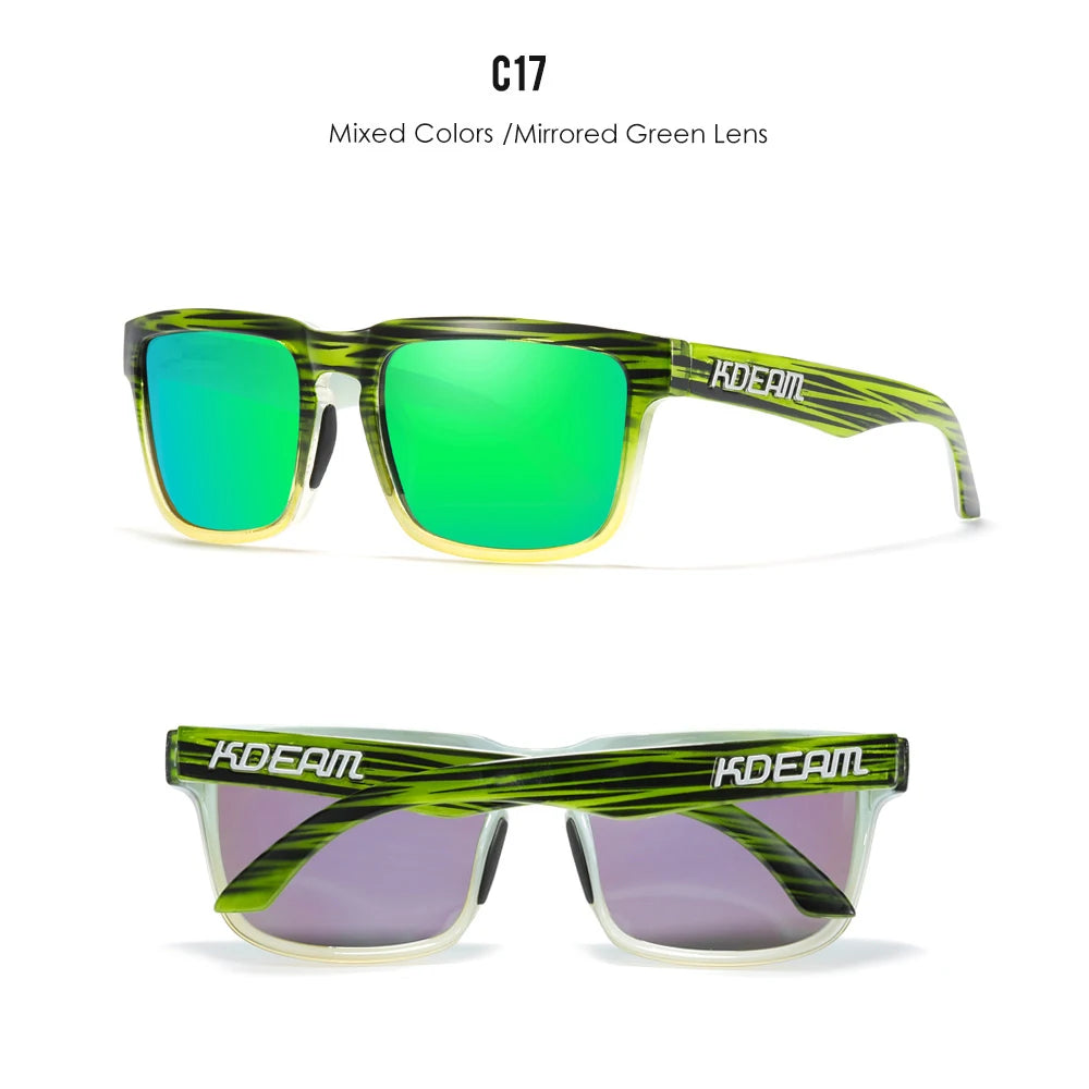 KDEAM Men's Polarized Sunglasses Square Casual Outdoors Sun Glasses Women Unisex Sunglass For Couple With New Package