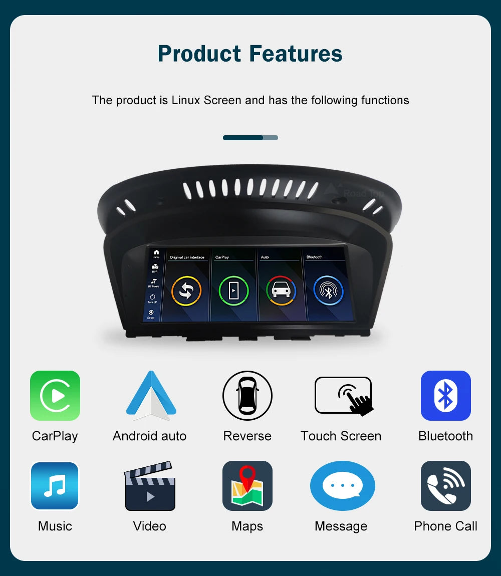 8.8'' Wireless CarPlay & Android Auto for BMW 3/5 Series – CCC & CIC Multimedia Screen