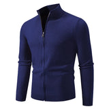 Slim Fit Zipper Cardigan – Premium USA-Made Knit Sweater