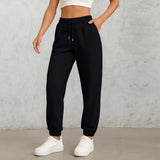 Women's High-Waist Drawstring Straight-Leg Pants