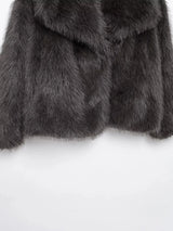 Elegant Faux Fur Oversized Coat