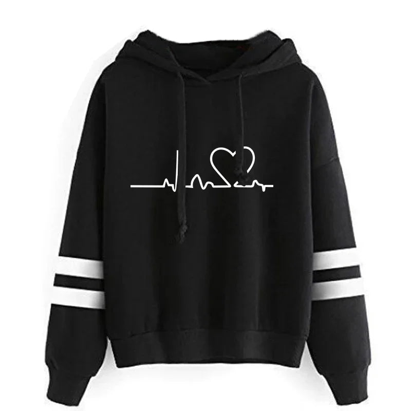 Womens Tracksuit Casual Stripe Versatile Sweatshirt Black Sweatpants Loose Print High Quality Outfits Single Piece Hoodies Pants