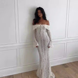 Suninheart Elegant Lace Evening Gown | Party & Prom Dress