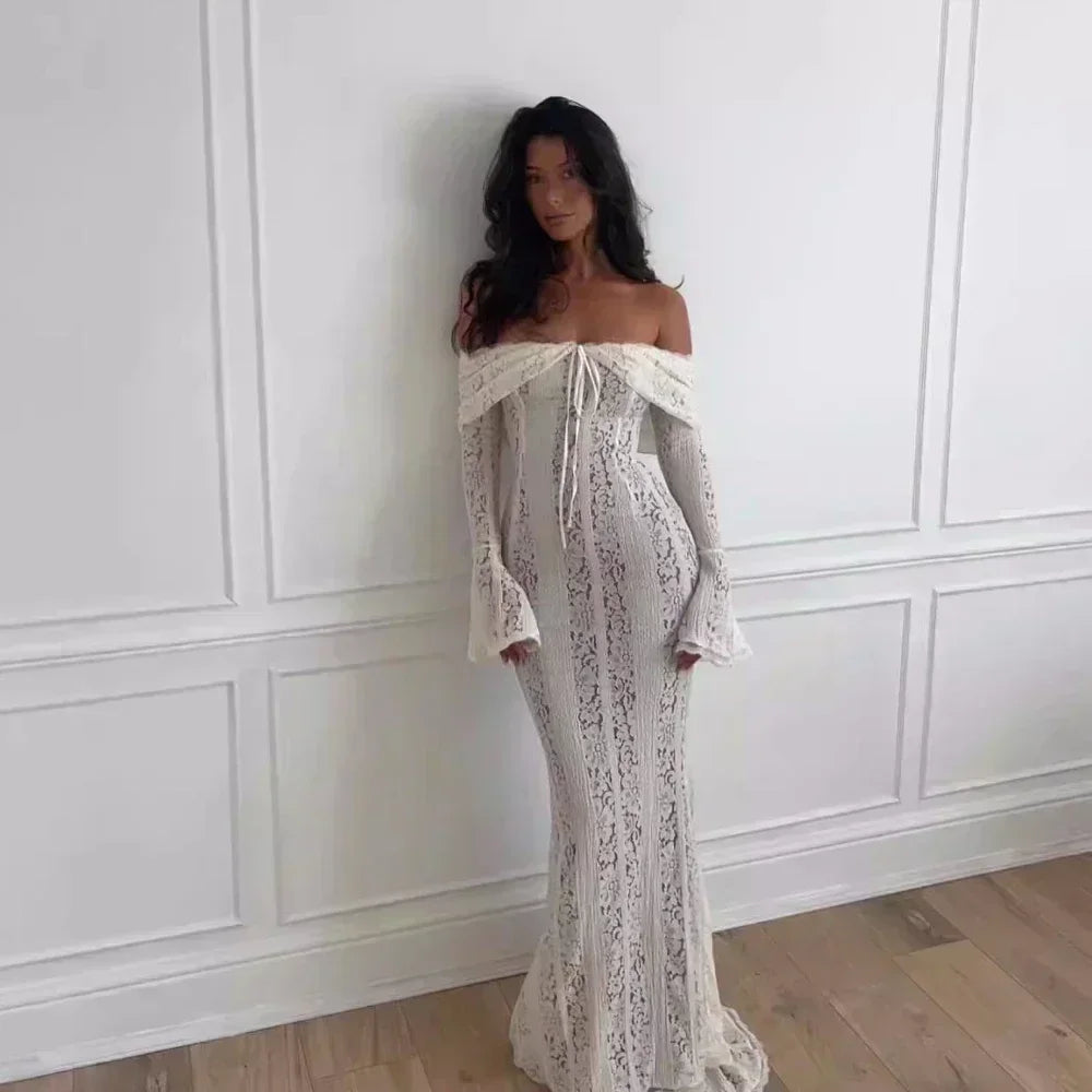 Suninheart Elegant Lace Evening Gown | Party & Prom Dress