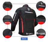 GHOST RACING Motorcycle Racing Jacket Man Waterproof Dirt Bike Pants Set With Protection Racing Suit Motocross Jacket Motor Suit