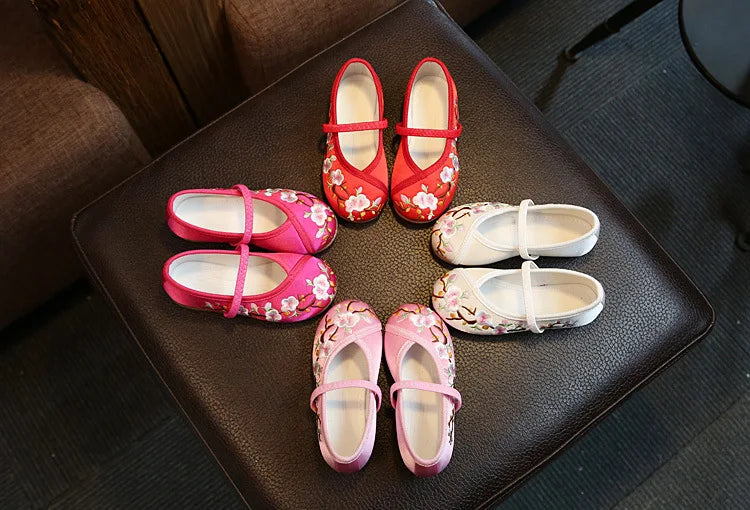 Girls’ Embroidered Ethnic Princess Shoes