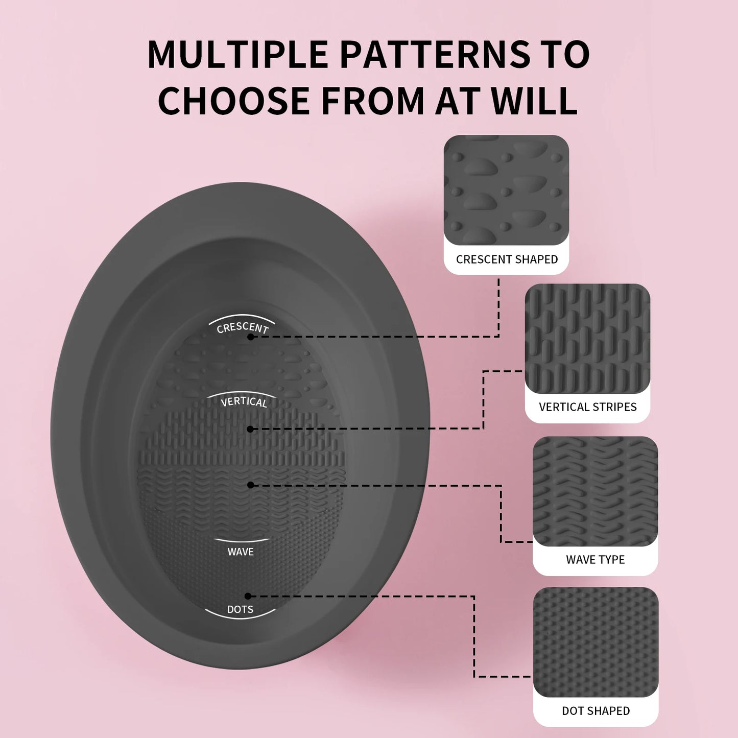 USA-Made Silicone Makeup Brush Cleaner Pad & Foldable Cleaning Bowl