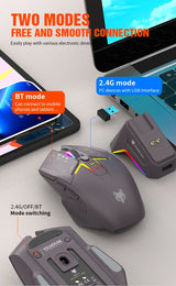 XUNFOX H2 Bluetooth Wireless Mouse Laptop Desktop Home Office Magnetic Fast Charging Luminous Mouse
