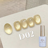 MIANEL 1-16PCS Light Smoke Magnet Cat Eye Gel Nail Polish 2025 New Glass Bead Nude Pink Nail Glue Pink Nails Blue Nails Nail Art