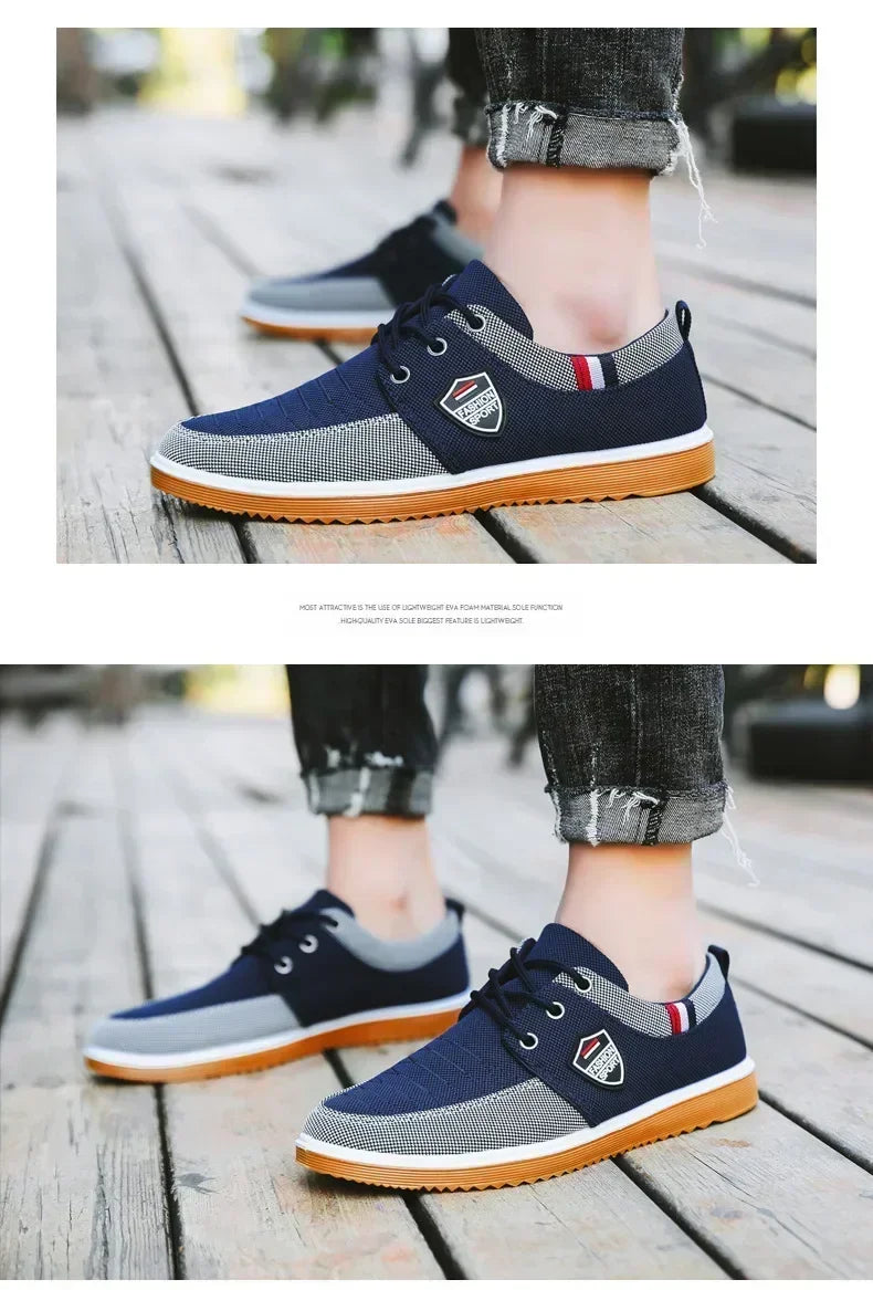 Best Selling Men's casual shoes Vulcanized Work loafers Mesh Lightweight Man sports shoes Canvas Shoes for Men