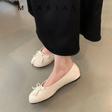 Women's Split-Toe Bow Loafers | Elegant Flat Pumps