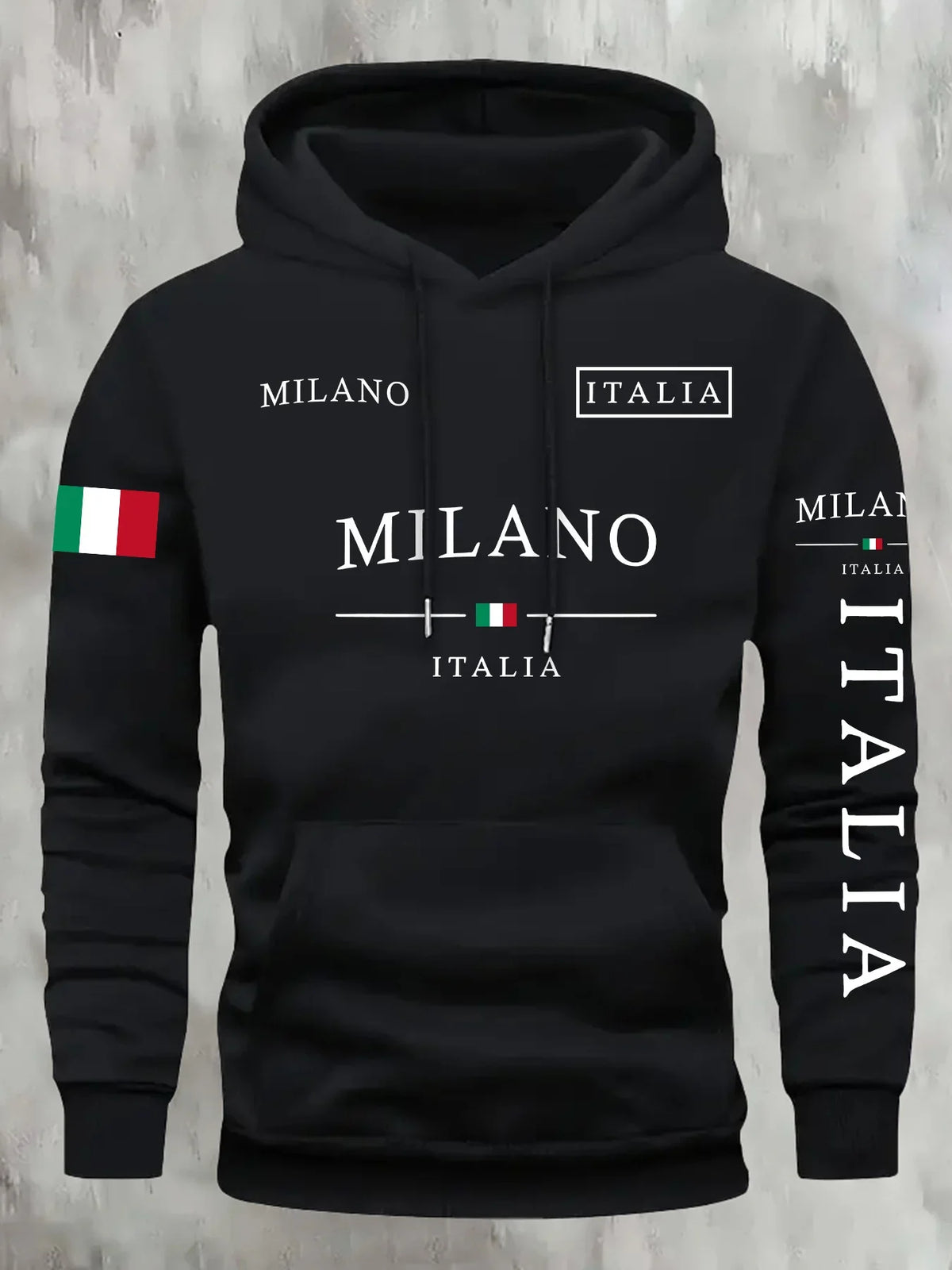 Relaxed-Fit Printed Hooded Sports Pullover
