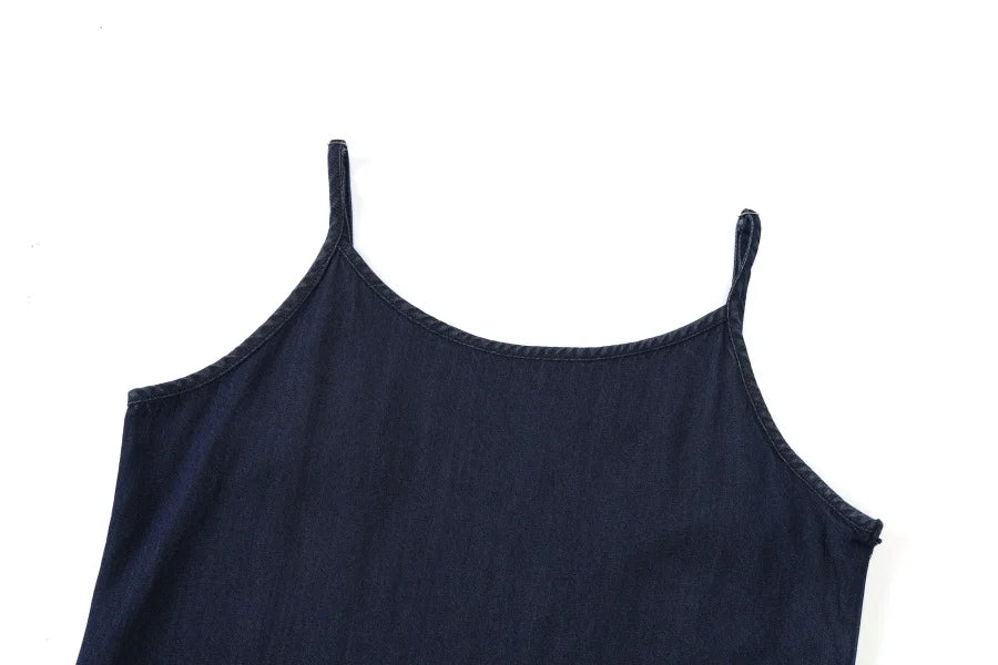 AW25 Denim Two-Piece: Loose Shirt & A-Line Slip Dress